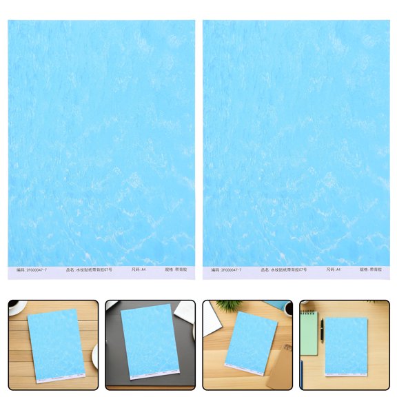COMPUKAS 8Pcs Sky Blue Water Ripple Decoration Sheet for DIY Stream Scenery with Pearlescent Finish