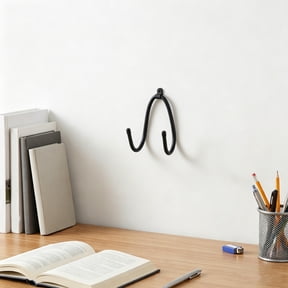 COMPUKAS 8Pcs Universal Keyboard Mouse Wall Holder Black Floating Bracket for Desktop Organization