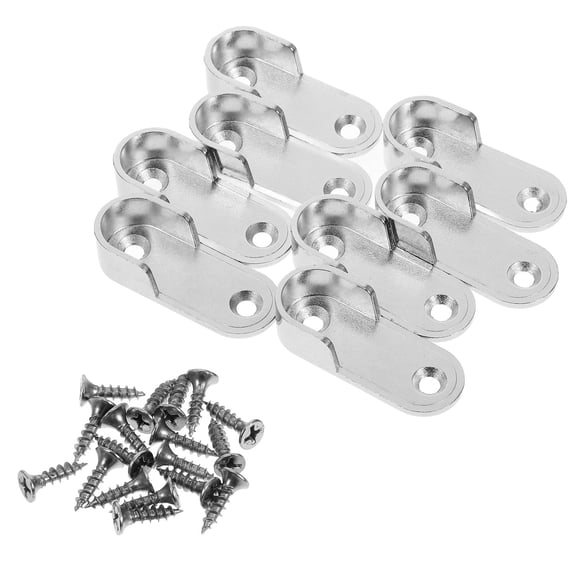 COMPUKAS Closet Shelf End Brackets, Heavy Duty Clothes Rod Holder Round Flange Supports for Wardrobe Storage Organization