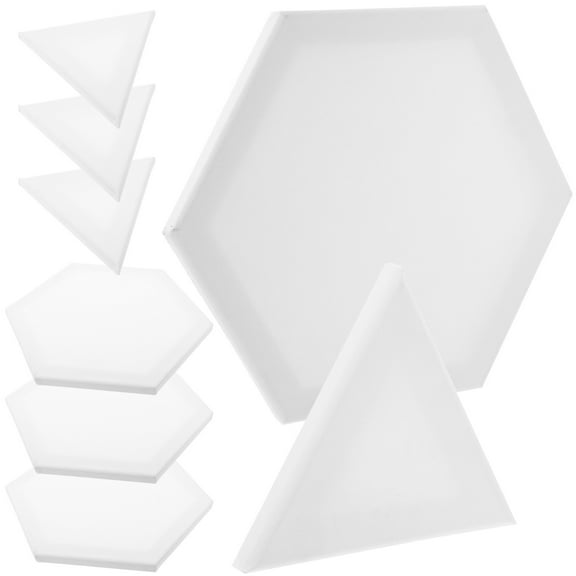 COMPUKAS 8pcs Oil Drawing Panels Portable Canvas Boards For Watercolor Painting Shapes For Diy Artists Home Decor