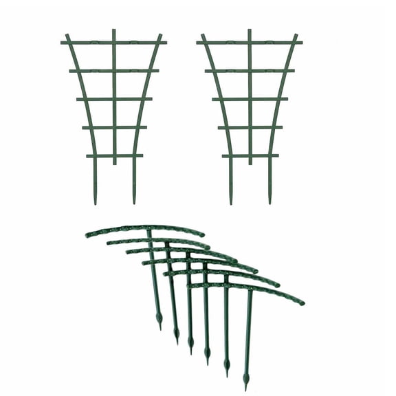COMPUKAS 8-Piece Dark Green Vegetable Climbing Rack Set, PP Plant Support for Garden Vines and Climbing Plants