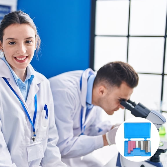 COMPUKAS 9Pcs Aluminum Iron Plastic Density Blocks Assorted Color Cuboid Group for Physics Study