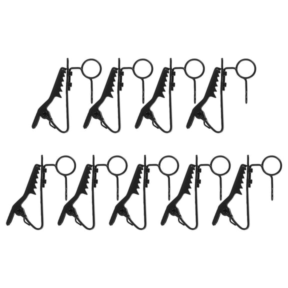 COMPUKAS Black Microphone Spring Clip Set, 9 Pieces, and Secure Hold for Microphones