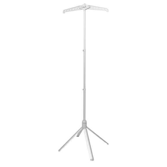 COMPUKAS Adjustable Height Clothes Steamer Holder Stand with 360 Degree Rotating Hanger Grey