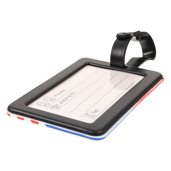 COMPUKAS American Flag Luggage Tag Durable Suitcase Identifier Tag Reusable Compact Design For