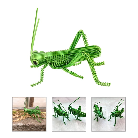 COMPUKAS Simulation Realistic Figurines Locust Figurine Green Aluminum 1Pack