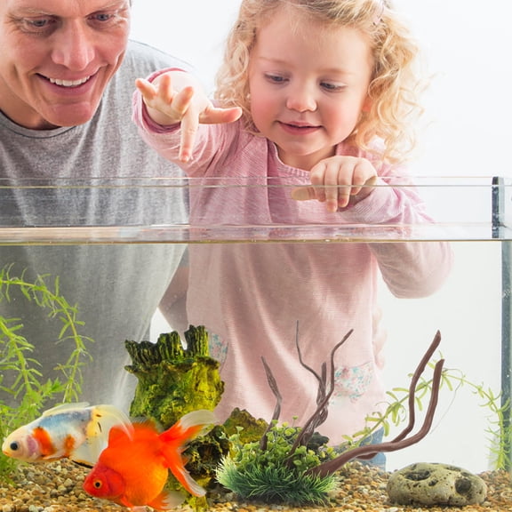 COMPUKAS Aquarium Scenery Artificial Tree Root Model For Reptile Tank Underwater Decor 1Set 7.5X6.3X2.8In