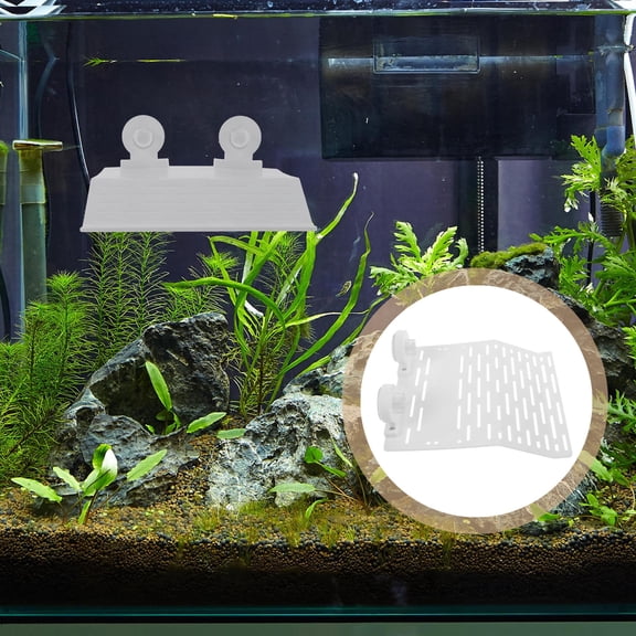 COMPUKAS Aquarium Turtle Tank Basking Platform in White Plastic for Reptile Exercise and Display