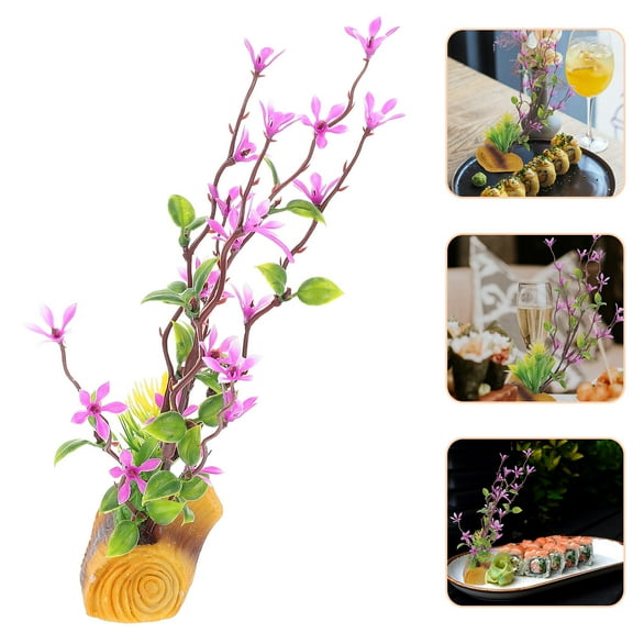 COMPUKAS Artificial Flower Decoration 1Pcs for Sushi Platter and Chilled Dish Floral Accent