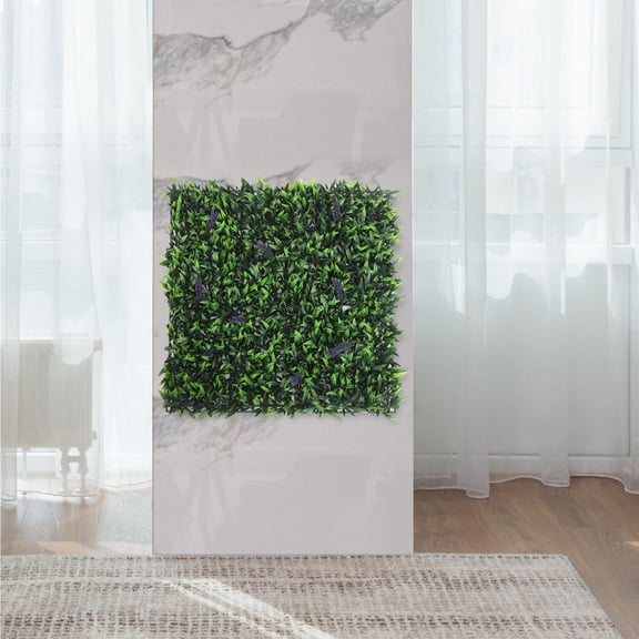 COMPUKAS Artificial Grass Panel Greenery Backdrop for Home Use Easy Installation Reusable 39.4 x 39.4 Inches