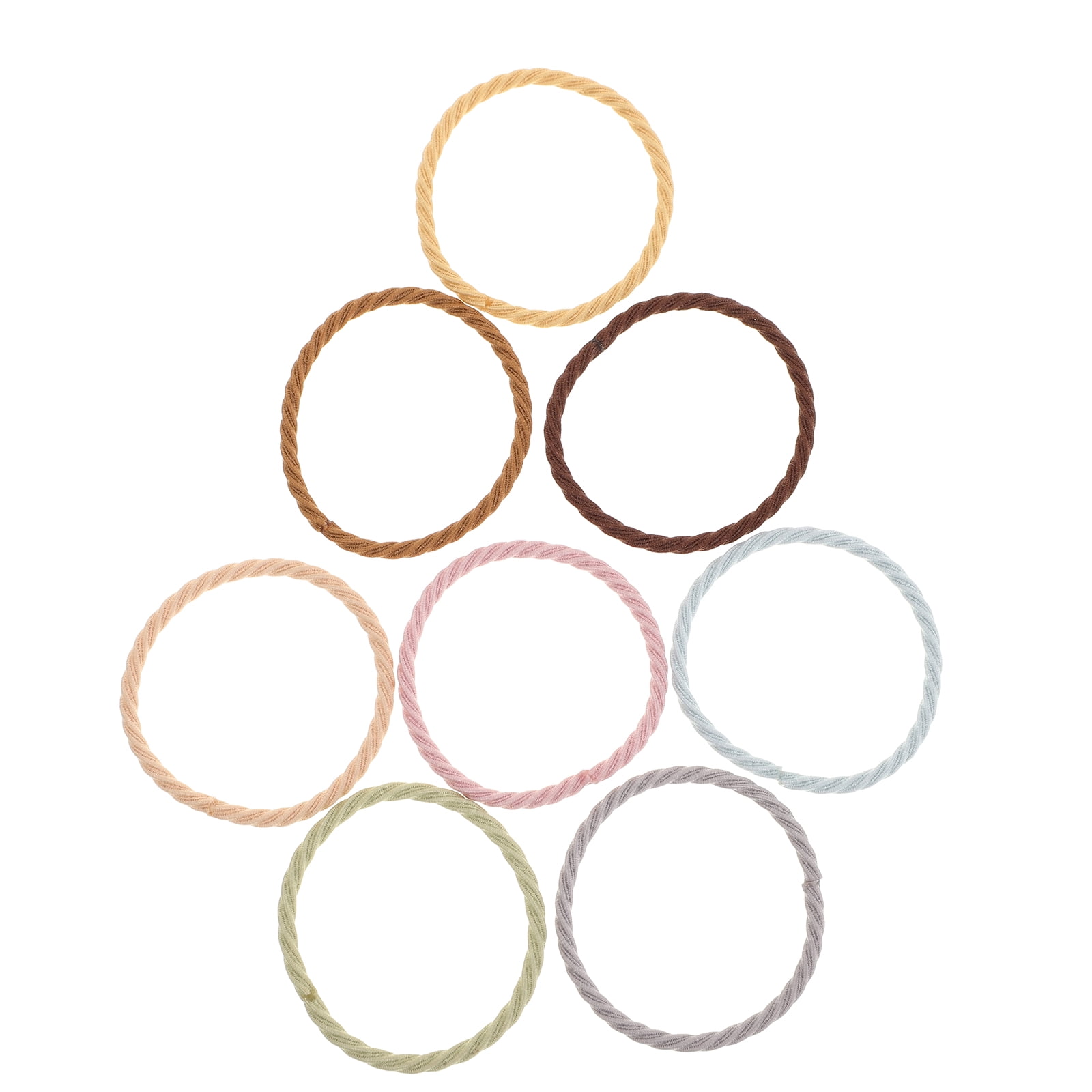COMPUKAS Assorted Color Soft Hair Elastics No Crease Gentle Hair Bands ...