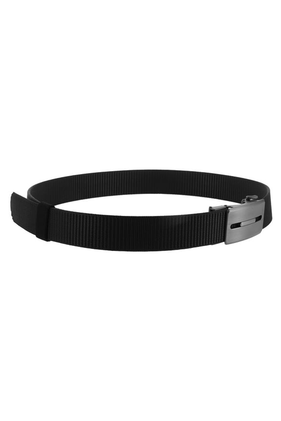 Automatic Buckle Nylon Ratchet Belt in Black Ideal for Jeans Golf Hiking
