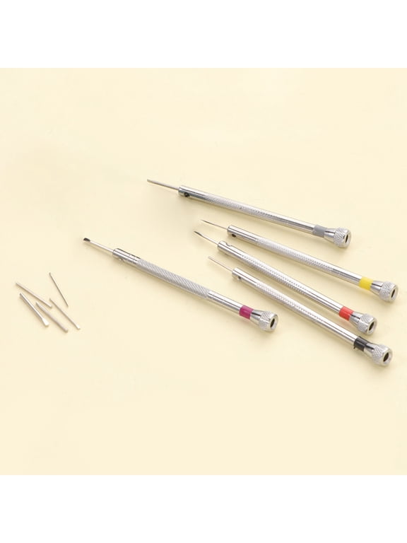 5-Piece Watch Repair Tool Set, Plated Portable Lightweight Kit for Watch Band Adjustment and Maintenance