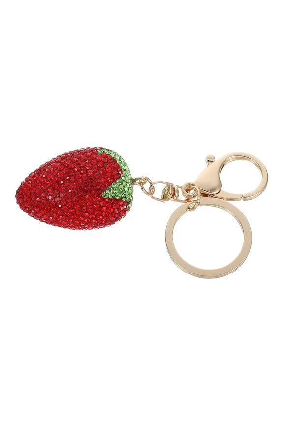Strawberry Keychain Bag Charm for Girls Backpack Accessories 1 Set
