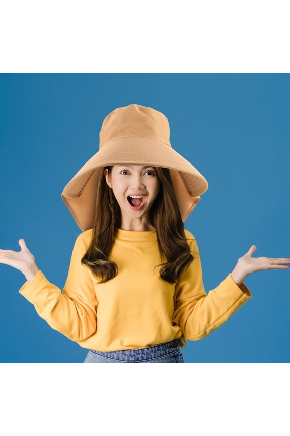 Beach Caps For Women With Wide Brim Bucket Shape Acrylic Cooling Sun Hat For Summer Beach Trips 1 Pcs