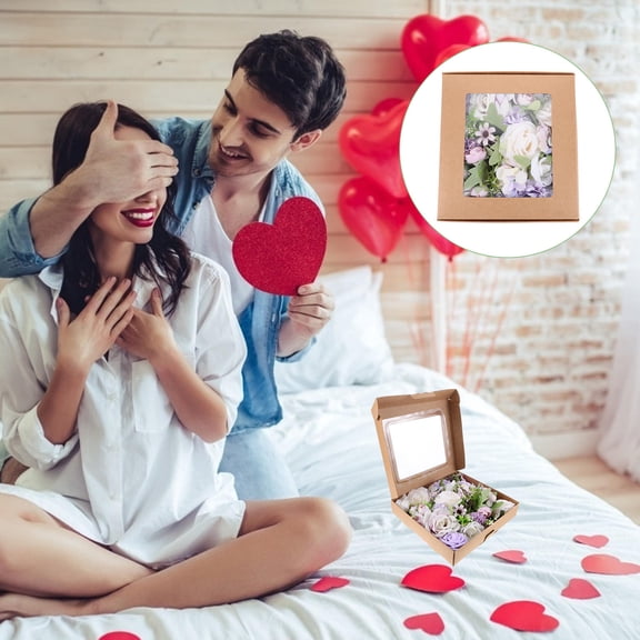 COMPUKAS Artificial Multi-Color Flower Bouquet for Bedroom Decoration, 27x25CM Simulated Floral Arrangement