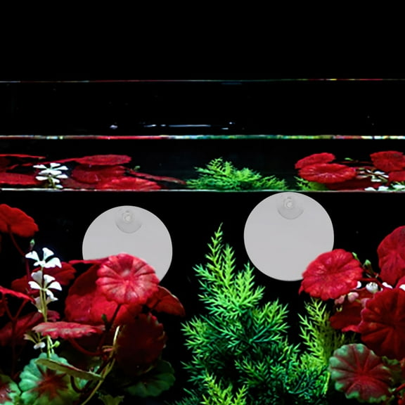 COMPUKAS 2pcs Fish Floating Toys Betta Fish Exercise Mirror for Body Activity and Aquarium Decoration 1.61.60.2in