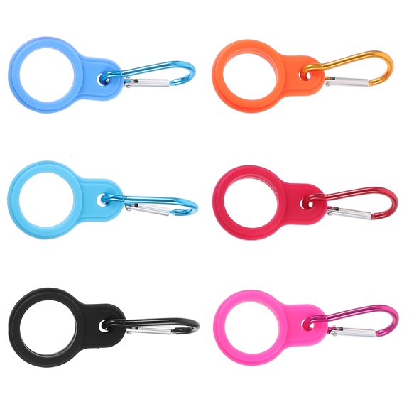 COMPUKAS Beverage Bottle Buckle 6Pcs Multi-Functional Design for Outdoor Activities in Red