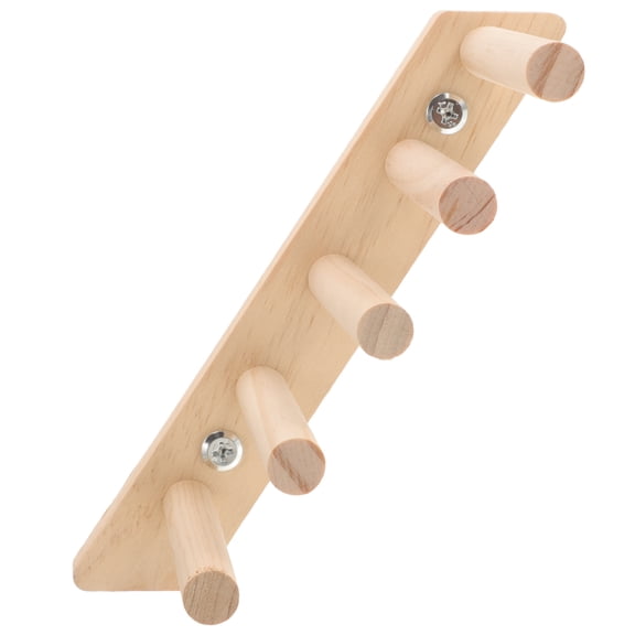 COMPUKAS Wooden Bird Playstand Perch for Parakeets and Small Birds Cage Accessory, Light Yellow, 1 Piece