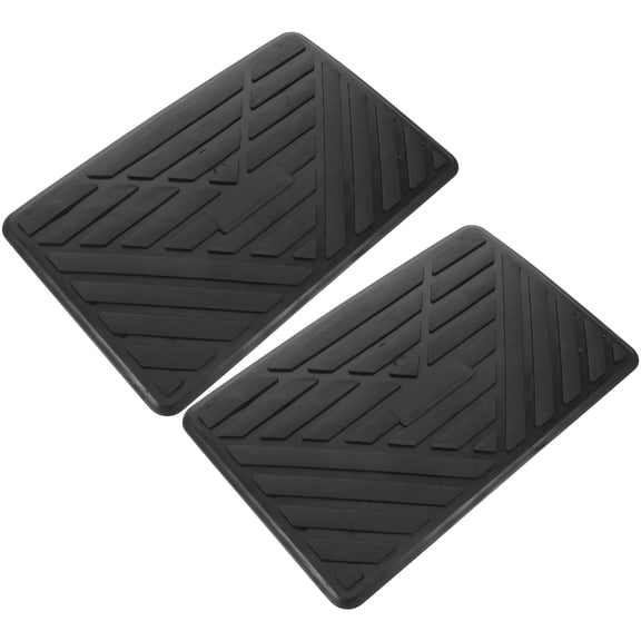COMPUKAS Black Automotive Heel Pad Driver Floor Mat Patch 2 Pieces