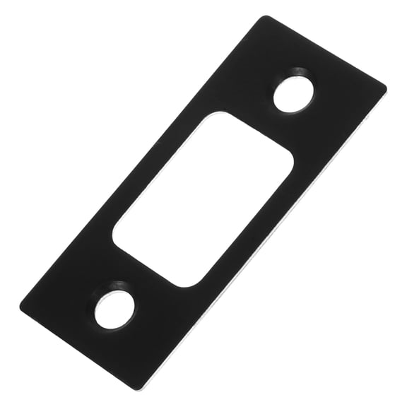 COMPUKAS Black Door Strike Plate for Wooden Doors with Enhanced Security and Easy Installation