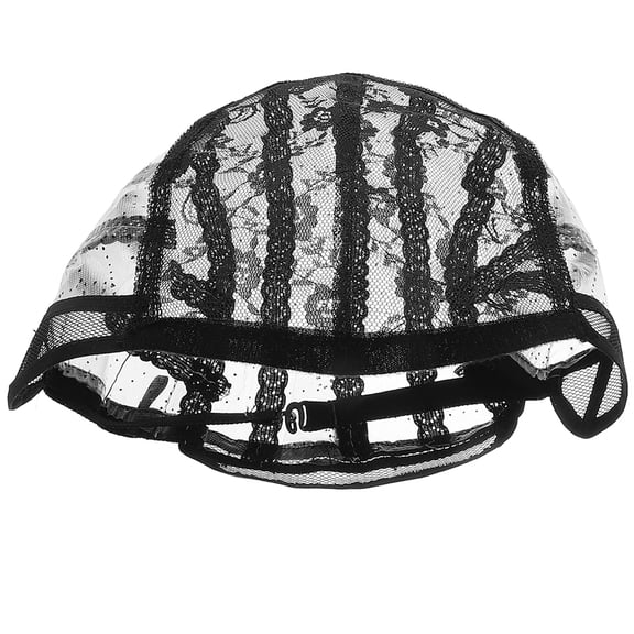 COMPUKAS Black Mesh Adjustable Wig Cap for Hair Styling Breathable Hairdressing Accessory