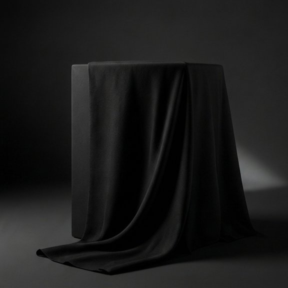 COMPUKAS 1Pc Professional Black Photography Background Cloth Solid Color Backdrop for Portrait