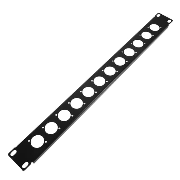COMPUKAS Black Hinged Rack Panel, Cold Rolled Steel, Universal Xlr, for Efficient Cable Management