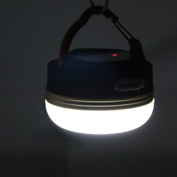 COMPUKAS Rechargeable Black Camping Lantern with Magnetic LED and Foldable Hook