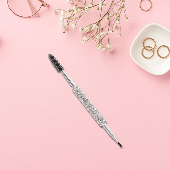 COMPUKAS Brow Brush with Rhinestone Eyeliner Applicator for Shaping Brows 1Set