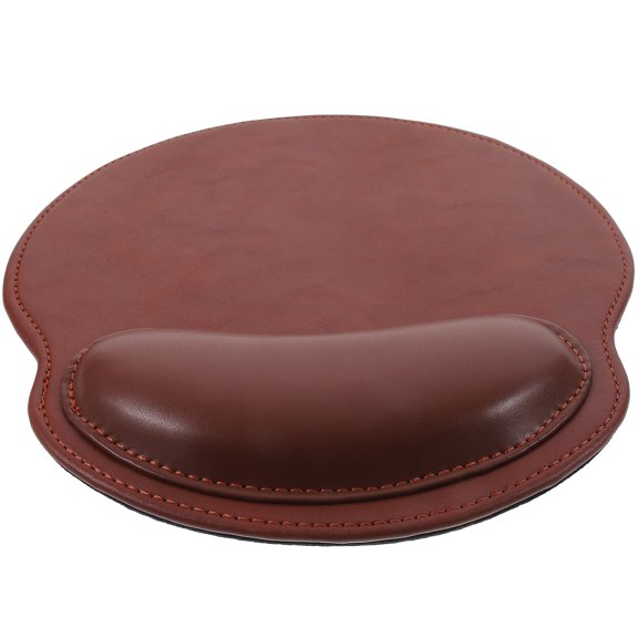 COMPUKAS Brown Sponge Wrist Support Mouse Mat for Computer with Anti Slip Feature