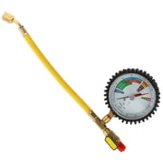 COMPUKAS Car Air Conditioning Nitrogen Pressure Gauge with Spherical Valve and Easy Testing