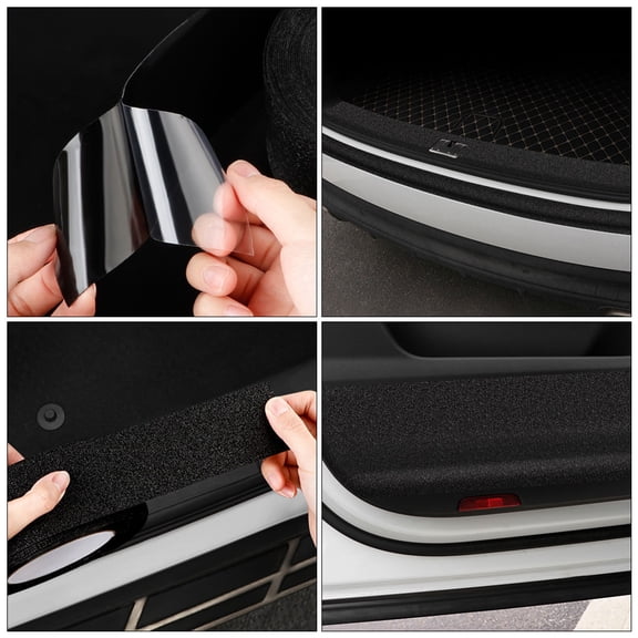 COMPUKAS Car Door Edge Guards Easy Installation Peva Material for Car Protection Black