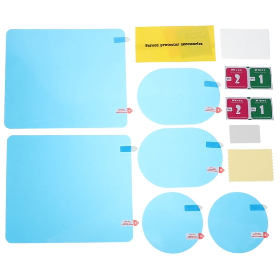 COMPUKAS Car Rear View Mirror Film Car Side Mirror Film PET Sky-blue Drivers Driving 6Pcs