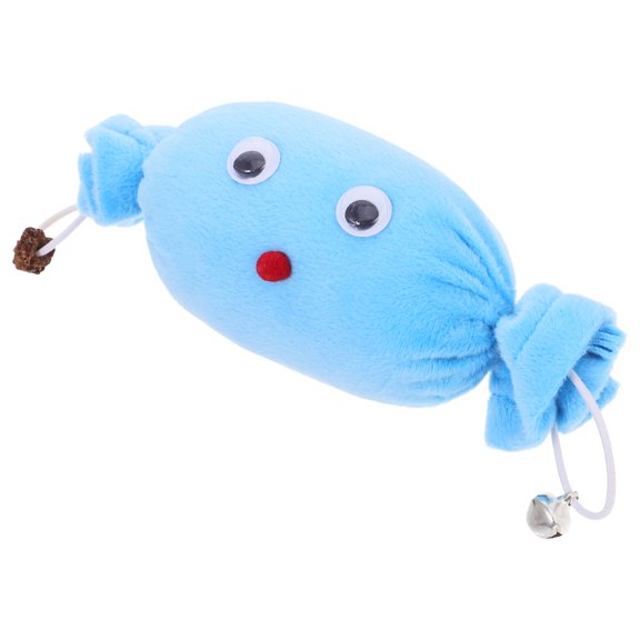 COMPUKAS Cat Tumbler Ball Toy Plush Doll Sky-blue for Kittens Home Decoration 1Set