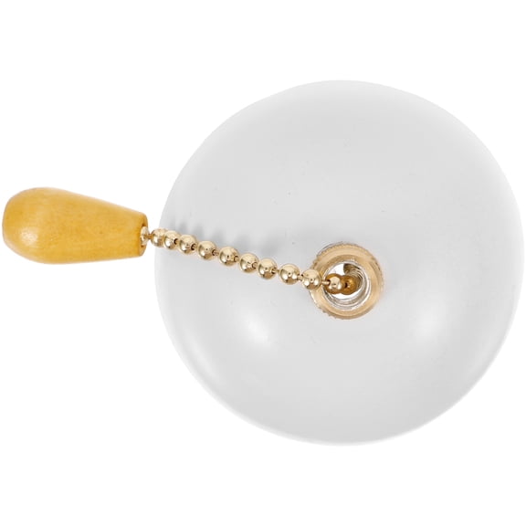 COMPUKAS White Iron Lamp Pull Chain , Semicircle Light Chain Extension for Ceiling Lights and Home Fixtures