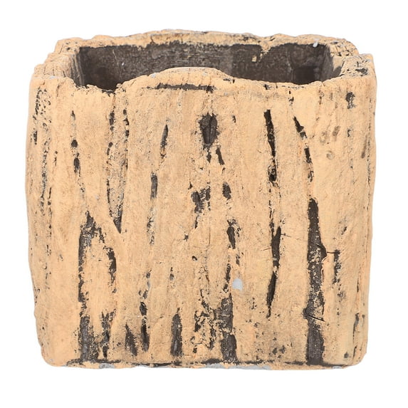 COMPUKAS Cement Cute Succulent Pots Square Minimalist Style 1Pack For Home Decor