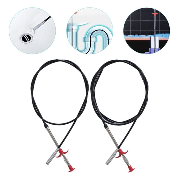 COMPUKAS 2pcs Grip and Grab Reaching Aid Steel PP for Kitchen Shower Drains