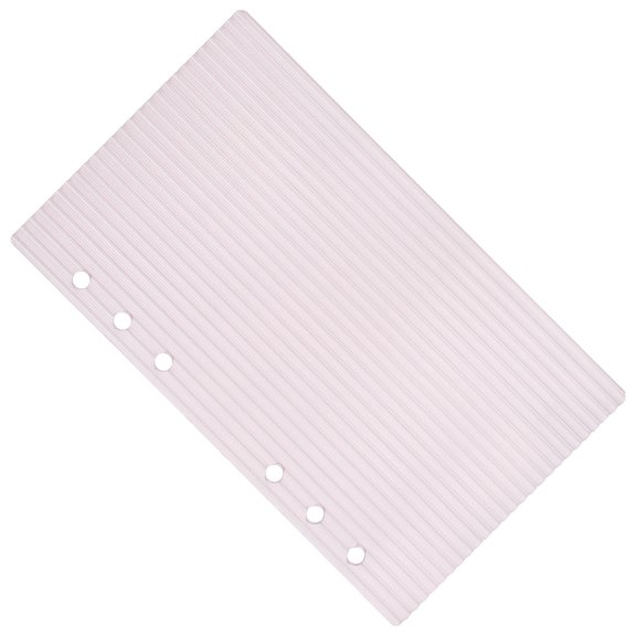 COMPUKAS Clear Acrylic A6 Binder Notebook Cover with Detachable 6 Ring Planner Shell in Pink