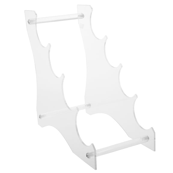 COMPUKAS Clear Acrylic Flashlight Display Stand Base, Stable Holder for Multiple Flashlight Sizes, Countertop Organizer Rack