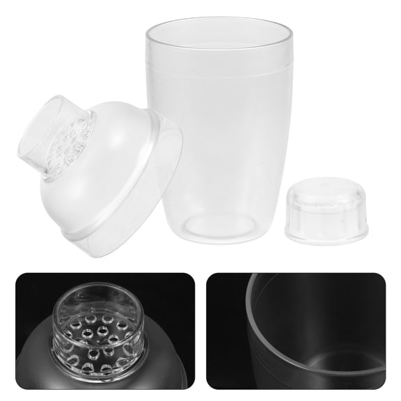 COMPUKAS Clear Shaker Cup with Built in Scale for Mixing Cocktails Protein Powder and Coffee