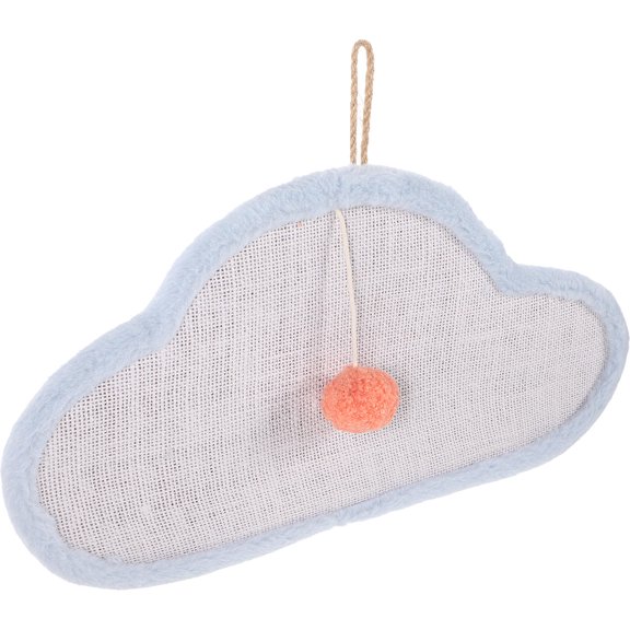 COMPUKAS Cloud-Shaped Hanging Cat Scratcher with Reusable Sisal Pad for Indoor Cat Exercise and Play