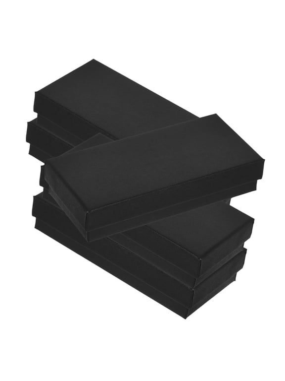 Compact Black Cardboard Watch Storage Boxes Durable and Versatile 5Pcs