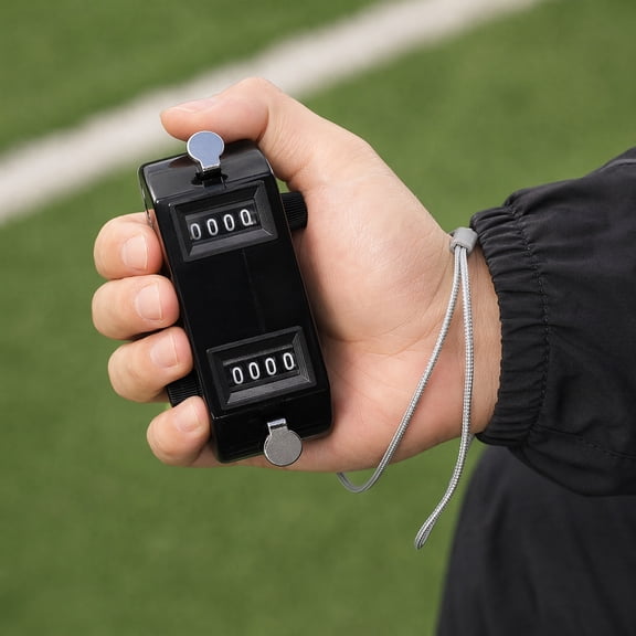 COMPUKAS Black Compact Mechanical Dual Counter for Baseball Pitching and Score Tracking, Easy-to-Use Sports Scorekeeper