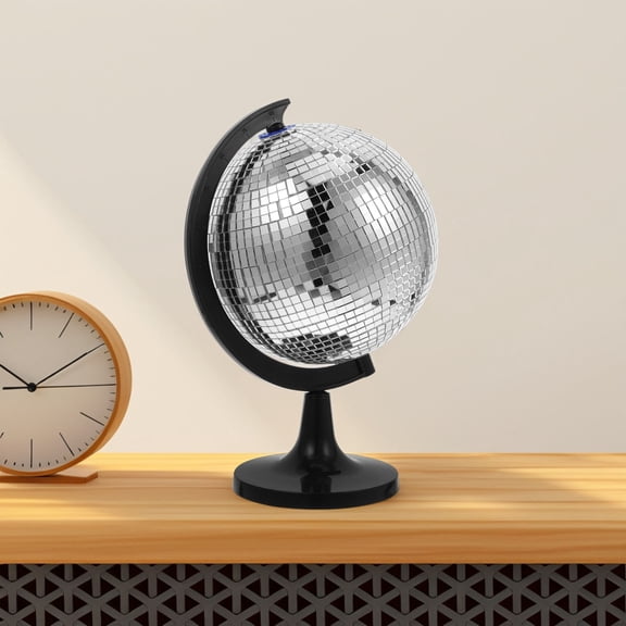 COMPUKAS Compact Reflective Disco Globe Mirror Ball for Office Table Home and Event Decor