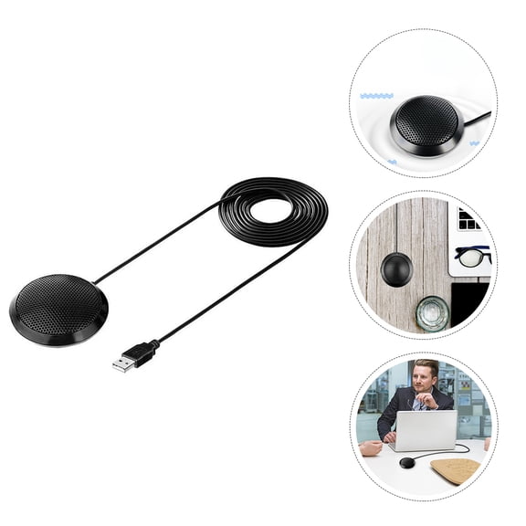 COMPUKAS Conference Microphone with High Fidelity Sound Portable Design for Computer 1Pack