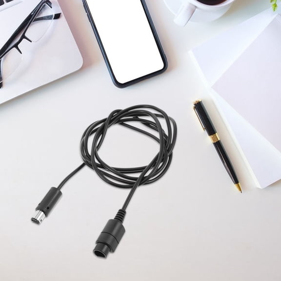 COMPUKAS Controller Cable Extension Black Durable Material for Reliable Gaming Experience