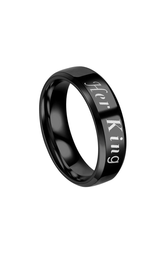 Couple Rings His and Hers Finger Rings Her King His Queen for Wedding