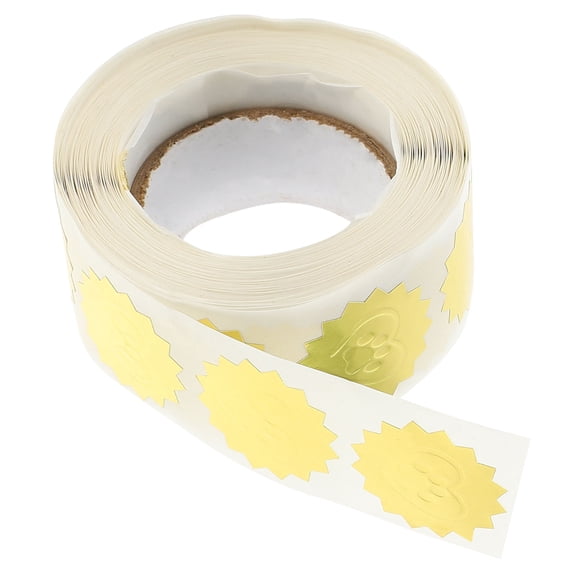 COMPUKAS Custom Logo Seal Stickers, Golden Adhesive Labels for Envelopes, Packages, and Multi-Purpose Use