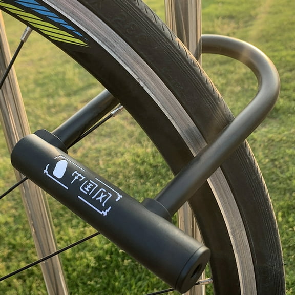 COMPUKAS Cut Resistant Bike Lock U Lock Zinc Alloy Black 1Pcs for Road Mountain